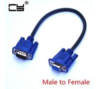 Câble VGA 15 broches, 30cm/11.8 "", mâle/femelle F/F/F SVGA d sub HD15, mâle/mâle, cordon court pour vidéo