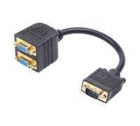 Gembird Câble VGA CC-VGAX2 20 cm – 2x VGA (D-Sub) M/F Noir