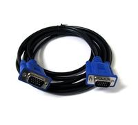 Câble VGA Mâle à Mâle 5 Mètres HDDB15 15 Broches Noir Embouts Bleus pour PC Écran TFT Vidéoprojecteur Télévision