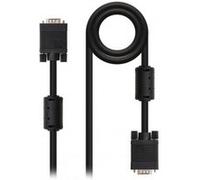 Nanocable Câble SVGA 10.15.0110, mâle-mâle avec ferrite, Noir 10 m