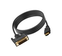 Câble Vidéo 1m HDMI mâle vers DVI mâle, Full HD 1080p Noir