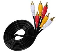 Câble vidéo 3M RCA vers RCA AV pour caméscope 3RCA mâle vers 3RCA mâle Câble Audio vidéo Composite pour Smartphones, Haut-parleurs, cinéma Maison, Noir