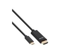 - Câble vidéo/audio - 24 pin USB-C mâle pour HDMI mâle - 1 m - noir - support 4K