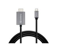 - Câble vidéo/audio - 24 pin USB-C mâle pour HDMI mâle - 2 m - support 4K