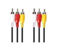 Câble vidéo-audio composite RCA (M) pour RCA (M) 10m NEDIS - Conducteurs CCS - Noir