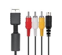 Câble vidéo AV S pour PS3 PS2 PS1, S-Vidéo Audio Vidéo TV Cordon compatible avec PlayStation 1/2/3, 1,8 m
