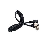 Câble Vidéo Coaxial pour Caméra, Fil à Ressort en PU, Connecteur BNC Coudé à Angle Droit