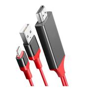 Câble vidéo, compatible avec iPhone, iPad Mini, 14, 13, 12, 11 Pro Max, éclairage vers HDMI, projecteur TV, adaptateur AV numérique, convertisseur, ligne de conversion d'affichage HD 4K(1pcs)