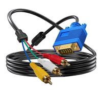 Câble Vidéo Composante Vga Mâle Vers 3 Rca Adaptateur (Vga Vers Rca)[YIN4183414]
