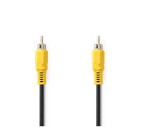 Nedis Câble vidéo composite RCA nickelé 480p 2,00 m rond PVC noir (sac en plastique)