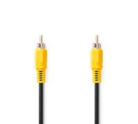 Câble vidéo composite | RCA Hane | RCA Hane | Nickel Plated | 480p | 2.00 m | Round | PVC | Svart | Label