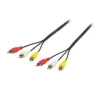 Câble vidéo composite - VALUELINE - VLVP24300B100 - 3x RCA Mâles - 10.0 m - Noir