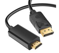Câble Vidéo DisplayPort vers HDMI 2.0 Longueur 1.8m Akyga Noir