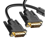 Câble Vidéo DVI-I 24+5 Mâle / Mâle Full HD 1.8m Connecteurs Plaqués Or Akyga Noir