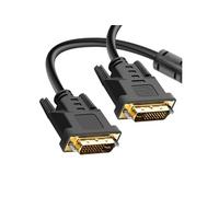 Câble Vidéo DVI-I 24+5 Mâle / Mâle Full HD 1.8m Connecteurs Plaqués Or Akyga Noir