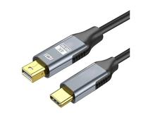 Câble Vidéo Haute Définition 4K @ 60 Hz, Adaptateur USB 3.1 Type-C Vers Mini DisplayPort, Cordon De Type C Vers Mini DP for Ordinateur Portable Et Ordinateur Portable
