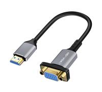 Câble Vidéo HDMI Mâle vers VGA Femelle 1080p 20cm LinQ Noir