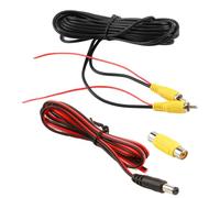 Câble Vidéo RCA de 6m pour Connecter un Moniteur et une Caméra de Recul | Rallonge AV avec Prise Vidéo Connecteur RCA Femelle vers Femelle et Câble D'alimentation DC 1m