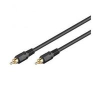 Câble vidéo Rca mâle-mâle - Noir - 10m - Connecteur plaqué or