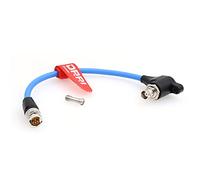 Câble vidéo SDI 12 G 6 G SDI avec protection contre les surtensions - Isolateur BNC mâle vers BNC femelle à angle droit (bleu)