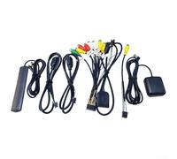 Câble vidéo USB pour navigation Android avec emplacement pour carte SIM, compatible avec différents modèles de voiture, en plastique et métal, lot de 5 ou 6 câbles (avec antenne)