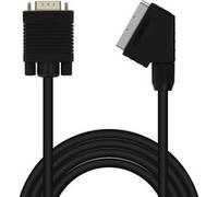 Câble Vidéo VGA Mâle vers Peritel Mâle 1.8m LinQ Noir Noir G