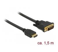 DeLock Câble vidéo 85653 HDMI-A vers DVI-D 1,5 m noir triple blindage vis moletées