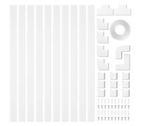 Cable Wall Cover, Fire Safe Conduit Cord Organizer, Adhesive Cable, Compact Design, Sturdy Build, for Desk, Floor, Entertainment Center, Home Theater, and Wire Organization Needs