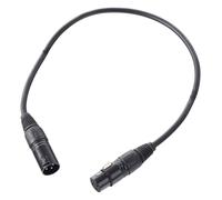 Pronomic XFXM-0.5 Câble Micro (0,5m de longueur, XLR femelle 3 broches -> XLR mâle 3 broches, connecteurs soudés à la main, résistant aux acides et huiles, décharge de traction à pince) noir