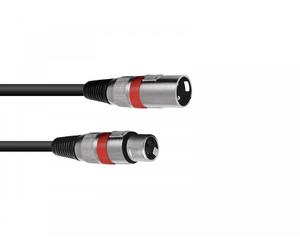 Câble XLR 3 broches 15m noir rouge OMNITRONIC 3022057R
