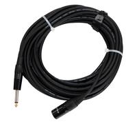 Câble XLR 3-Pin Mâle vers Jack 6.35mm (1/4'') Mono Audio Premium Chrome 10m