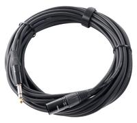 Câble XLR 3-Pin Mâle vers Jack 6.35mm (1/4'') Stereo Audio Premium Chrome 10 m