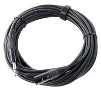 Câble XLR 3-Pin Mâle vers Jack 6.35mm (1/4'') Stereo Audio Premium Chrome 10 m
