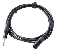 Câble XLR 3-Pin Mâle vers Jack 6.35mm (1/4'') Stereo Audio Premium Chrome 2,5m