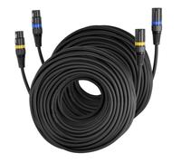 Câble XLR 30,48 m-VEVOR-Lot de 2-Câble de Microphone DMX-pour Éclairage de Scène, Amplificateurs, Mixeurs