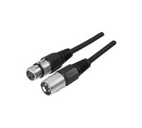 Câble XLR 3P Male / Femelle noir 1m