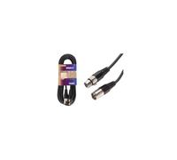 Câble XLR 3P Male / Femelle noir 6m