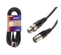 Câble XLR 3P Male / Femelle noir 6m