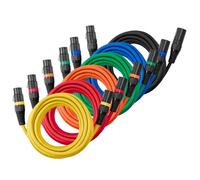 Câble XLR 4,57 m-VEVOR-Lot de 6-Câble de Microphone DMX-pour Éclairage de Scène, Amplificateurs, Mixeurs