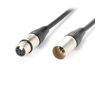 Câble XLR,Câble Microphone à tube XLR 7 Broches Mâle à Femelle 2M,Compatible avec Microphone,Table de Mixage,Amplificateur,Hautparleur-Blindé pour Studio,Scène,Enregistrement