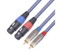 Câble XLR double femelle vers pour RCA, double XLR femelle vers double pour RCA mâle, câble audio HiFi, amplificateurs, micro mélangeur, connexion audio, câble de microphone, cordon métallique