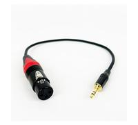 Câble XLR femelle 3.5mm à broches, Jack 1/8 pouces asymétrique TRS stéréo mâle vers, câble Audio for Microphone(Black Red,15M)