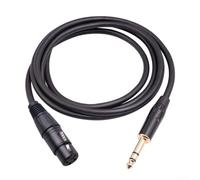 Câble XLR Femelle pour vers TRS 6.35mm Blindé Pro Câble XLR Femelle(C) | Connecteurs plaqués or, blindage double couche, réduction de bruit pour efficace, idéal studio pro