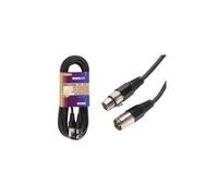 Câble XLR 3P Male / Femelle noir 6m