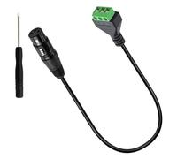 Câble XLR mâle vers bornier à vis à 3 broches - Remplacement pour adaptateur à 3 fils sans soudure - Câble audio pour une installation facile - Adaptateur à vis