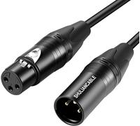 Câble XLR,Professionnel symétrique Mâle vers Femelle Microphone Cable,Compatible avec Microphone,Table de Mixage,Caméra,Amplificateur,Alimentation Fantôme,Hautparleur (3M).[J187]