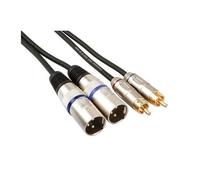 Câble XLR rca 2 x XLR 3 broches vers 2 x rca m le 1 m