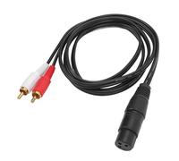 Câble XLR vers Double, 1,5 M Double XLR Femelle vers Double Câble Répartiteur Y 22 AWG, Câble de Connexion Stéréo HiFi, Câble de Microphone pour Enregistrement en Studio,