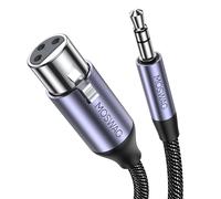 Câble XLR vers mini Jack,Câble de Microphone XLR Femelle vers 3.5mm TRS Jack pour Téléphone portable,Ordinateur,Microphone (1M)