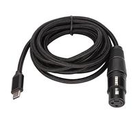 Câble XLR vers USB, Adaptateur de Câble de Microphone USB C vers XLR Femelle pour Enregistrement Audio, Diffusion en Direct, Câble USB de Type C vers XLR Femelle, Plug and Play